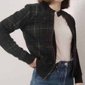 Lauren Jean Co. Tartan Bomber Jacket